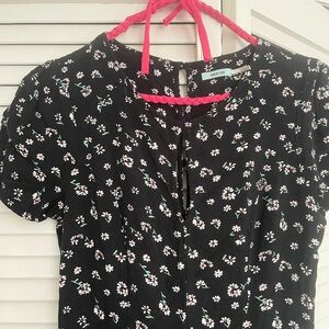 Kimchi Blue Black Floral Mini Dress